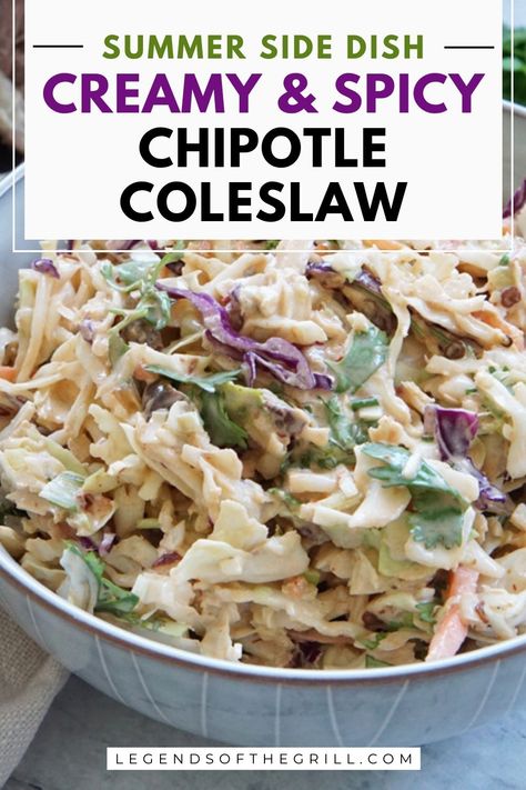 Ready to add some spice to your side dish lineup? 🔥🥕 Creamy chipotle coleslaw is sure to become your new favorite. Tangy, creamy, and packed with flavor – click now to take your coleslaw to the next level! #SpicySlaw #BBQSides #FoodieFinds Click to our site to get the recipe or click save to keep it for later. Spicy Cole Slaw Recipes, Hillbilly Cole Slaw, Chipotle Coleslaw Recipe, Mexican Slaw Recipe, Spicy Coleslaw Recipe, Chipotle Coleslaw, Coleslaw Sauce, Chipotle Slaw, Coleslaw For Pulled Pork