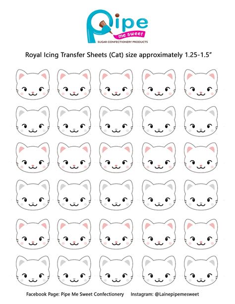 Royal Icing Patterns Templates, Piping Templates, Best Royal Icing Recipe, Royal Icing Transfer Sheets, Royal Icing Templates, Icing Transfers, Royal Icing Transfers, Cat Cookies, Royal Icing Recipe