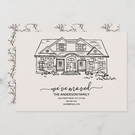 We're Moving Announcement, New Address Announcement, New Address Cards, Change Of Address Cards, Modern Invitations, New House Announcement, New Home Cards, Moving Announcements, Modern Card