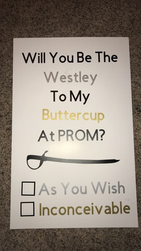 Spongebob Dance Proposal, Princess Bride Promposal, Preference Asking Ideas, Cute Prom Posters, Cute Ways To Ask Someone To Prom, Dance Asks Ideas, Sadie’s Poster Ideas Funny, Promposal Response, Funny Homecoming Proposals