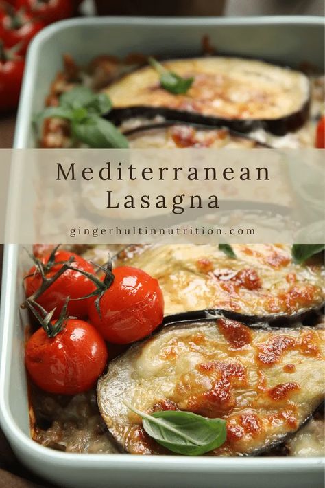 This Mediterranean Lasagna is so easy, healthy, and filling. It's a simple dish you can meal prep and then eat all week! #mediterraneanlasagna #antiinflammatoryeats #healthyitalian Mediterranean Lasagna, Vegetarian Italian, Plant Based Recipes Easy, Easy Mediterranean Diet Recipes, Vegetarian Meal Prep, Healthy Plant Based Recipes, Vegetarian Meal, Healthy Comfort Food, Mediterranean Diet Recipes