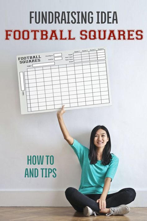 use football squares as a fundraiser for your charity Super Bowl Activities, Super Bowl Squares, Basketball Fundraiser, Superbowl Squares, Baseball Fundraiser, Football Fundraiser, Football Squares, Fundraising Crafts, Fundraising Games