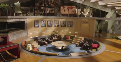 Thunderbirds Are Go! (2015) Groovy Interiors, Retro Futuristic Interior, Thunderbird 1, Thunderbirds Are Go, Island Villa, Joe Colombo, Gerry Anderson, Futuristic Interior, Disney Concept Art