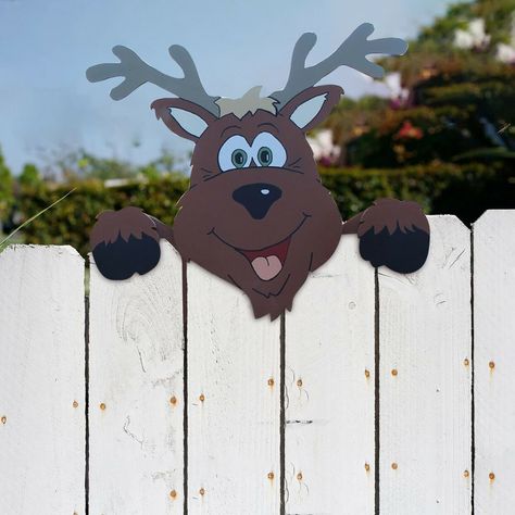 Elevate your Christmas decor with these eye-catching Santa Claus, Reindeer, and Grinch decorations. Features: 100% brand new and high-quality. Adds a festive touch to your holiday home. Easy to apply with adhesive on the back (glue not included). Christmas Fence, Santa Claus Reindeer, Fence Decor, Xmas Diy, Christmas Yard, Christmas Garden, Santa And Reindeer, Bring Happiness, Christmas Wood