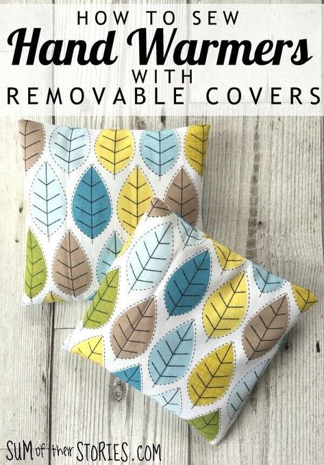 How to Sew Simple Hand Warmers with Removable Covers Harry Potter Scarf Pattern, Fabric Stash Buster, Diy Hand Warmers, Pocket Warmers, Sew Simple, Lavender Bags, Vintage Handkerchiefs, Sewing Projects For Beginners, Easy Sewing Projects