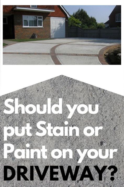 Cement Paint Outdoor, Can You Paint Concrete, Stain Driveway Concrete, Concrete Driveway Paint Ideas, Resurfacing Concrete Driveway, Driveway Staining Ideas, Concrete Driveway Stain Ideas, Driveway Painting Ideas, Staining Concrete Driveway