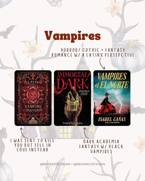 You can only pick ONE: witch, vampire, curse, deadly trial, fae, underworld, mindf*ck 👻 Comment what you pick then swipe to see a book rec we have for you! Excited to see what you choose 👀 We are *eager* spooky season, anyone else? Stay haunted, @bookedtildawn & @leahsfaerietales 🖤 Vampire Romance Books, Gothic 1, Witch Vampire, Vampire Romances, Vampire Books, Witch Aesthetic, Fantasy Romance, Book Stuff, Coffee And Books