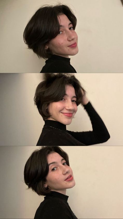 Curtain Haircut Women Short, Feminine Short Hair Pixie, Ear Length Hair, Anne Hathaway Short Hair, Tomboy Cut, Feminine Short Hair, Haircut Ideas Trendy, Haircut Ideas For Women, Classic Bob Haircut