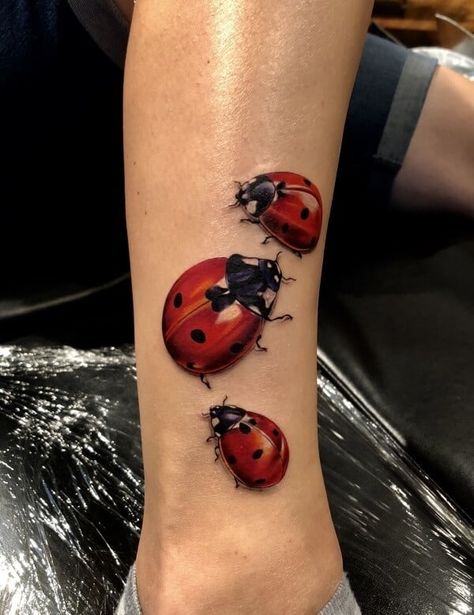 Cute Ladybug Tattoo Designs And Ideas Realistic Ladybug Tattoo, Ladybug Tattoo Design, Ladybug Tattoo Ideas, Ladybird Tattoo, Ladybug Tattoos, Insects Tattoo, Ladybug Tattoo, Lady Bug Tattoo, Bug Tattoo