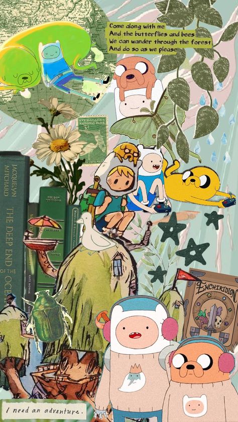 #adventuretime #finnandjake #finnthehuman #jakethedog Adventure Time Collage, Adventure Time Wallpaper Iphone, Wallpaper Collages, Random Cartoon, Pendleton Ward, Time Wallpaper, Phone Things, Adventure Time Wallpaper, Sling Tv