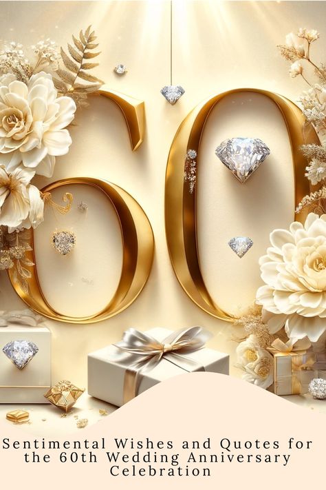 Discover touching quotes, heartfelt captions, and warm wishes to celebrate a 60th wedding anniversary. Explore #DiamondAnniversary #LoveQuotes #AnniversaryWishes to honor this incredible milestone with joy and love. Perfect for sharing on your special day! Happy 60th Anniversary Wishes, 60th Anniversary Quotes, 60 Wedding Anniversary Ideas, 60th Wedding Anniversary Quotes, Anniversary 60 Years, Heartfelt Captions, Happy 60th Anniversary, 49th Anniversary, Quotes Heartfelt