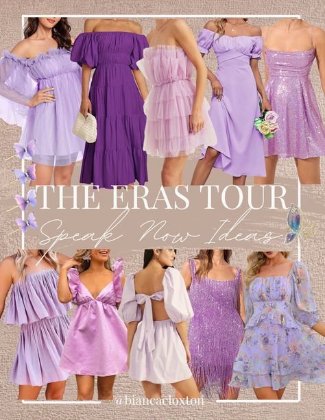 The eras tour, speak now, purple dress, concert outfit, Taylor swift, swiftie, outfit idea, outfit Inspo, butterflies, sequin, tulle Speak Now Purple Dress, Purple Speak Now Dress, Lavender Sequin Dress, Speak Now Dress Ideas, Eras Tour Speak Now, Eras Tour Dress Ideas, Eras Tour Dress, Eras Tour Speak Now Outfits, Speak Now Dress