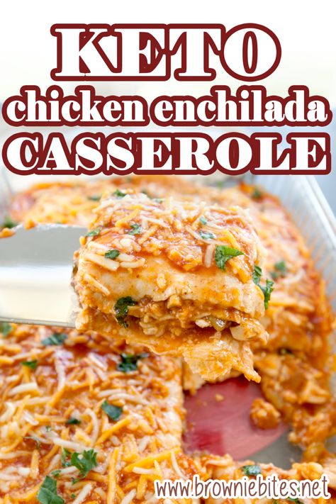 Keto Enchilada Casserole, Low Carb Chicken Enchiladas, Chicken Enchilada Keto, Keto Chicken Enchilada Casserole, Healthy Chicken Enchilada Bake, Low Carb Chicken Enchilada Bake, Low Calorie Chicken Enchilada Casserole, Macro Enchilada Casserole, Macro Friendly Enchilada Casserole