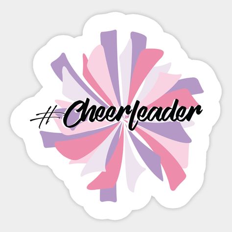 Great design to show you are a proud cheerleader! -- Choose from our vast selection of stickers to match with your favorite design to make the perfect customized sticker/decal. Perfect to put on water bottles, laptops, hard hats, and car windows. Everything from favorite TV show stickers to funny stickers. For men, women, boys, and girls. Cheer Posters Ideas, Cheer Leader Aesthetic, Cheerleading Stickers, Cheer Illustration, Cheer Wallpapers, Cheer Stickers, Cheerleading Quotes, Cheer Posters, Cheer Captain