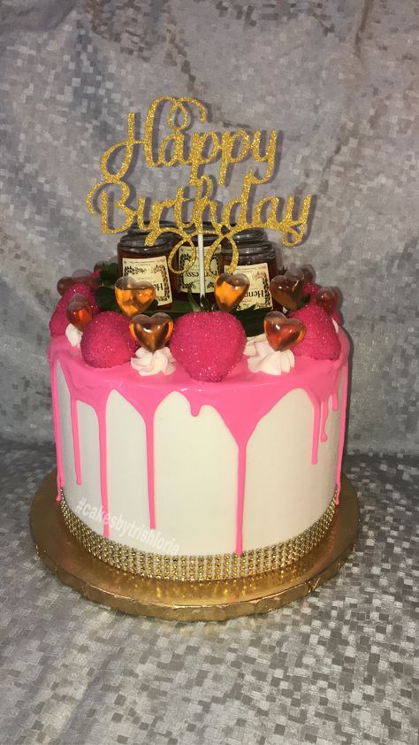 Hennessy Drip Cake 34th Birthday Cake For Women, Hennessy Cake For Women, 34 Birthday Cake For Women, Hennessy Cake Recipe, Blue Hennessy Cake, Hennessy Infused Cake Recipe, 21st Birthday Cake Alcohol, Birthday Cake Hennessy, Hennessy Cake