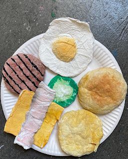 Art Room Britt: Toilet Paper Hamburger Sculpture Paper Mache Food, Paper Hamburger, Burger Van, Sculpture Lessons, Middle School Art Projects, 2024 Art, Food Sculpture, Food Inspired, 6th Grade Art