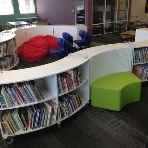 new library (25) Library Seating, Library Space, Library Themes, Elementary School Library, Library Displays, Library Design, Soft Seating, School Library, Media Center