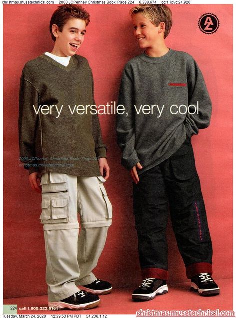 2000 JCPenney Christmas Book, Page 224 - Christmas Catalogs & Holiday Wishbooks 2000s Catalog, 2000s Boys Fashion, 2000s Fashion Men, 2000s Boys, 90s 2000s Fashion, Fashion Decades, 00s Fashion, Early 2000s Fashion, 90s Shirts