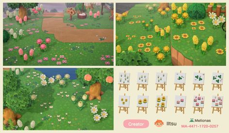 Animal Crossing: New Horizons Design Codes on Twitter: "Use this creator code to find some unique flower designs to spruce up your gardens! 🌻🌸🌼 Source: Iltsu on Reddit #AnimalCrossing #AnimalCrossingNewHorizons #ACNHDesign #ACNHDesigns https://t.co/Wr7mCjnwSc https://t.co/St51n4WAQG" / Twitter Acnh Patterns, Motif Acnl, Cozy Gaming, Random Crafts, Acnh Designs, Animal Crossing Qr Codes Clothes, Animal Crossing Wild World, Path Design, Qr Codes Animal Crossing