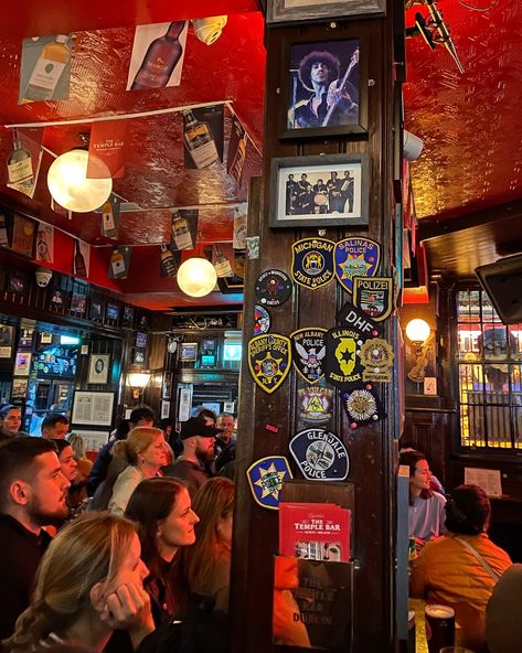 Temple Bar • A must-visit institution when visiting Dublin! The Temple Bar is located in Temple Bar (yes, it is confusing like that!) has been a long running pub that’s been awarded every year since 2002 as the Traditional Irish Music Pub of the Year. They play live music every day with rotating musicians and there’s no cover charge either so you can walk-in, grab a pint or just vibe with the music! It was such an experience, it felt like I was at a concert mosh pit and surprisingly lots of l... Just Vibe, Pub Music, Irish Bar, Visit Dublin, Ireland Trip, Temple Bar, Mosh Pit, Irish Music, Irish Pub