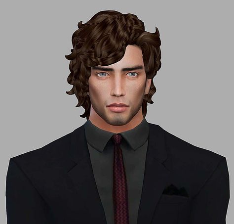 Sebastian Bach hair | HoangLapSims on Patreon Cassie Hair, Medium Curly Hair, Curly Hair Blonde, 2024 Hairstyles, Mod Hair, Cc Hair, Hair Male, Natural Curly Hair, Medium Curly