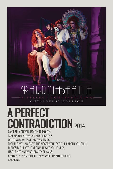 Faith Poster, Album Posters, Paloma Faith, Love Only, Love Can, Other Woman, Paloma, Album Covers, Card Ideas