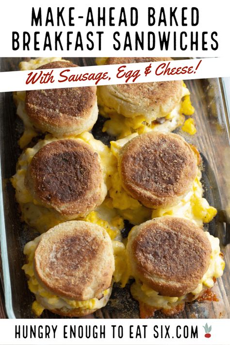 Egg Breakfast Sandwich, Sausage Breakfast Sandwich, Egg Sandwich Breakfast, Egg And Cheese Sandwich, Breakfast For A Crowd, Make Ahead Breakfast Sandwich, Egg And Cheese, Egg Recipes For Breakfast, Homemade Sausage