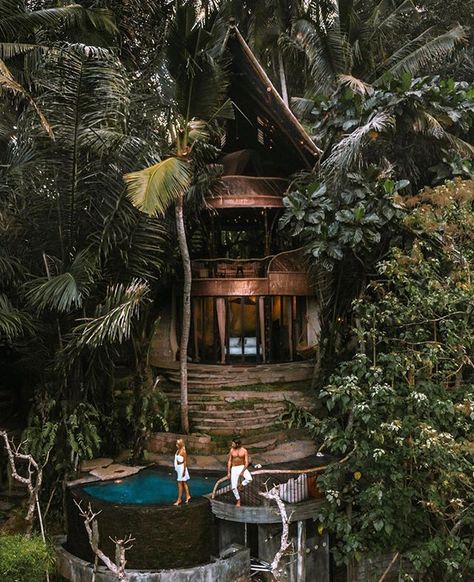 A tropical Airbnb blended into the canopy 🌴 . . 📍#Bali #Indonesia || Photo by @backpackdiariez — swipe up on our story to book! Jungle Hotel, Bali Getaway, Bali Aesthetic, Bali Life, Jungle Resort, Resort Ideas, Voyage Bali, Jungle Life, Jungle House