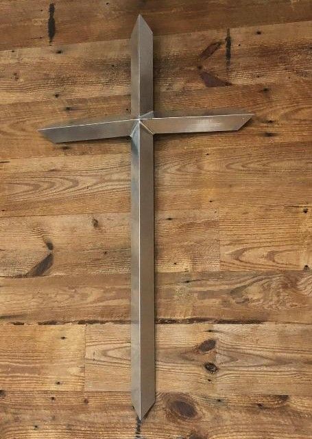 Metal Art Projects Welded, Metal Crosses Welded, Welded Cross, Wood Crosses Diy, Metal Crosses, Walk In Faith, Welding Works, Steel Channel, Metal Fire Pit