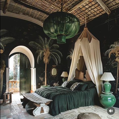 Jungle Interior Design, Interior Design Tropical, Restful Bedrooms, Retro Interior Design, Dream Apartment Decor, Apartment Life, Dream House Interior, Sims House, Remodel Bedroom