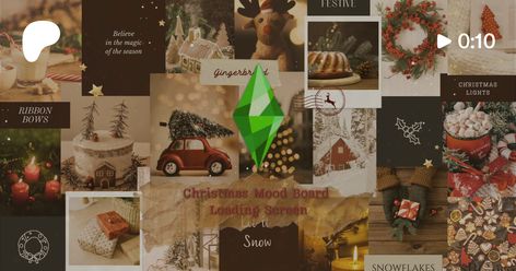 Christmas Mood Board Loading Screen ❄️☃️ | Simbeautyguru Sims 4 Christmas Loading Screen Cc, Sims 4 Loading Background Aesthetic, Sims 4 Loading Screen Cc Christmas, Sims 4 Christmas Loading Screen, Christmas Mood Board, Sims 4 Cas Background, Cas Background, Christmas Palette, Christmas Loading