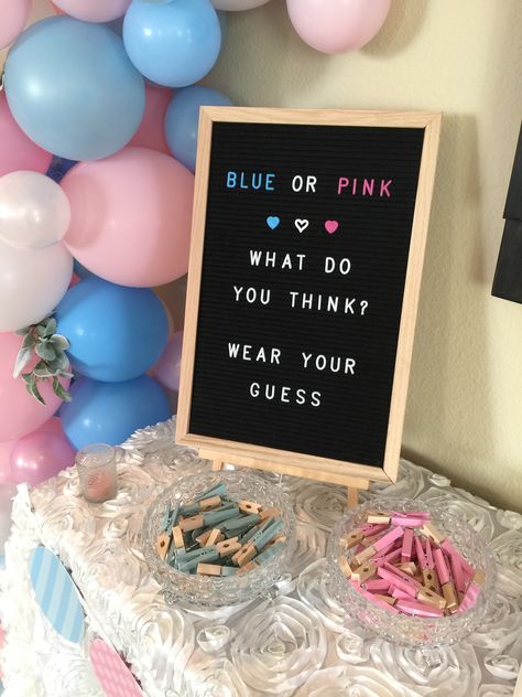 Gender Reveal Ideas Diy Decoration, Games At Gender Reveal Party, Gender Reveal Party Letter Board Ideas, Guess Gender Game, Gender Reveal Ideas Decorations Simple, Different Types Of Gender Reveals, Gender Games Reveal, Gender Reveal Decoration Ideas For Party, General Reveal Party Ideas