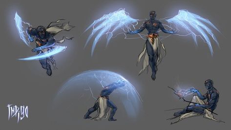 ArtStation - Indigo, Vera Velichko Super Powers Art, Magic Design, Afro Art, Armor Concept, Magic Art, Fantasy Inspiration, 영감을 주는 캐릭터, Art Reference Poses, Fantasy Character Design