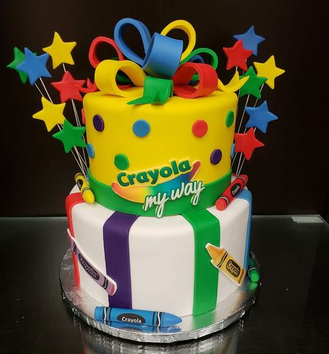 Crayola Birthday Party Outfit, Crayola Cake, Crayola Themed Birthday Party, Crayola Cake Ideas, Crayola Birthday Party Decorations, Crayola Birthday Cake, Crayon Cake Birthday, Crayola Birthday Party Cake, Crayola Birthday Invitations