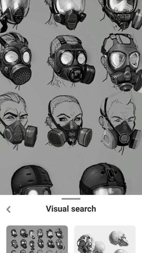 Gasmask Drawing Reference, Cyberpunk Gas Mask Concept Art, Human Muzzle Mask Drawing, Gas Mask Cyberpunk, Muzzle Mask Drawing Reference, Muzzle Mask Drawing, Gas Mask Character Design, Gasmask Drawing, Gasmask Art