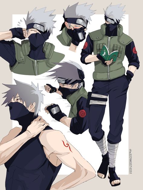 Kakashi Drawing, Kid Kakashi, Kubo And The Two Strings, Kakashi And Obito, Naruto Fanart, Hatake Kakashi, Anime Toon, Kakashi Sensei, Cute Fantasy Creatures