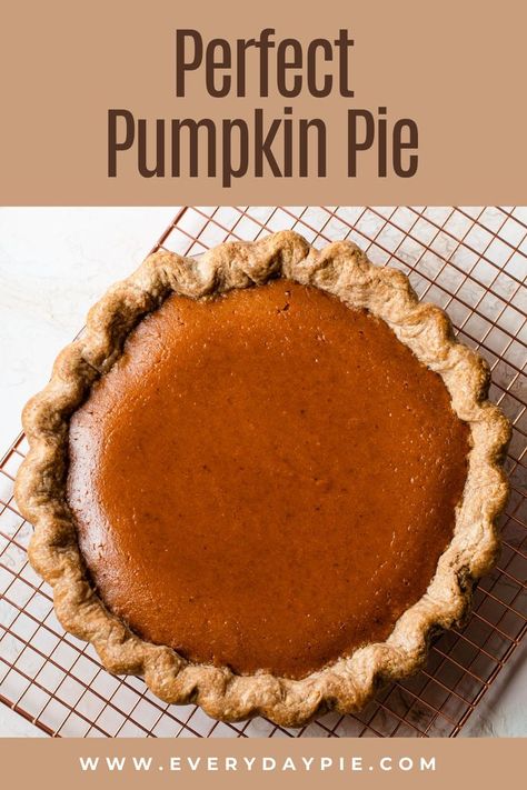 A beautifully baked pumpkin pie. Pumpkin Pie Pumpkin Recipes, Pumpkin Pie And Crust Recipe, Roasted Pumpkin For Pie, Pumpkin Pie Crust Ideas, Pumpkin Pie With Heavy Cream, Pumpkin Pie Decoration Ideas, Best Ever Pumpkin Pie, Pumpkin Pie Filling Recipe Easy, Best Pumpkin Pie Filling Recipe