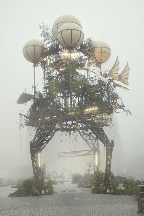 Engines Aesthetic, Punk Architecture, Magic Architecture, Tap House, Genius Loci, Plants Growing, Albrecht Durer, Kinetic Sculpture, Steampunk Art