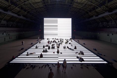 the transfinite | Ryoji Ikeda Ryoji Ikeda, Projection Installation, Visual And Performing Arts, 3d Architectural Visualization, Interactive Installation, Architectural Visualization, 3d Studio, Sound Absorbing, Stage Set