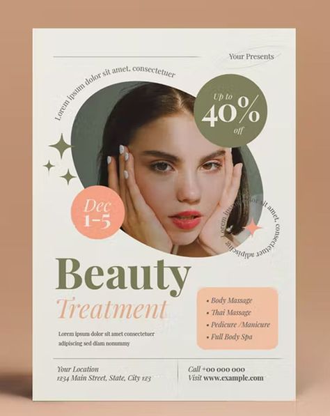 Beauty Sale Flyer Template AI, PSD Cosmetology Flyer Design, Beauty Course Poster, Flyer Design Beauty Salon, Spa Flyers Ideas, Beauty Sale Design, Beauty Clinic Poster Design, Beauty Poster Design Ideas, Beauty Flyer Design Inspiration, Beauty Event Poster