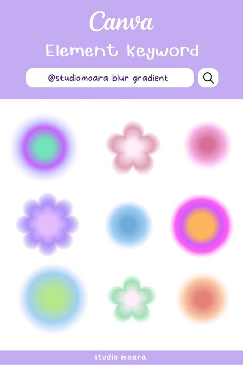 Canva Blur Element, Canva 3d Letter, How To Make Gradient In Canva, Canva Gradient Elements, Canva Search Keywords, Cute Canva Elements, Canva Codes Elements, Canva Gradient, Canva Elements Ideas