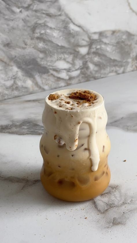 Cookie Butter Cold Brew 🐻🍪✨ It’s important to warm up the cookie butter for about 30 seconds before mixing it with the milk and whipping c… | Instagram Cookie Butter Cold Brew, Cold Foam, Cookie Butter, Vanilla Syrup, Whipping Cream, Cookie Crumbs, Whole Milk, Coffee Recipes, Cold Brew