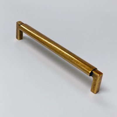 U-shaped "Florence" drawer pull in antique brass - brass cabinet hardware. | Forge Hardware Studio Florence 12.56" Centre to Centre Bar/Handle Pull yellow 12.88 x 0.5 x 1.19 in, Metal | FGHS1116 | Wayfair Canada Unlacquered Brass Hardware, Brass Kitchen Hardware, Brass Cabinet Hardware, Brass Cabinet Pulls, Brass Drawer Pulls, Antique Brass Metal, Brass Kitchen, Kitchen Cabinet Hardware, Kitchen Hardware