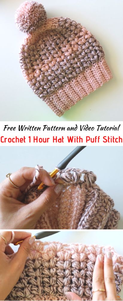 Puff Stitch Headband, Crochet Puff Stitch Hat Free Pattern, Crochet Puff Stitch Hat, Crochet Ideas Aesthetic, Puff Stitch Beanie, Crochet Therapy, Aesthetic Knit, Beanie Hat Crochet Pattern, Crochet Blanket Stitch Pattern