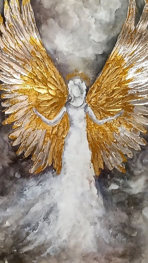 Wing Artwork, Angel Wing Artwork, Angel Wings Painting, Watercolor Angel, Angel Wings Art, Angel Wall Art, Angel Artwork, Wings Art, Original Watercolor Art