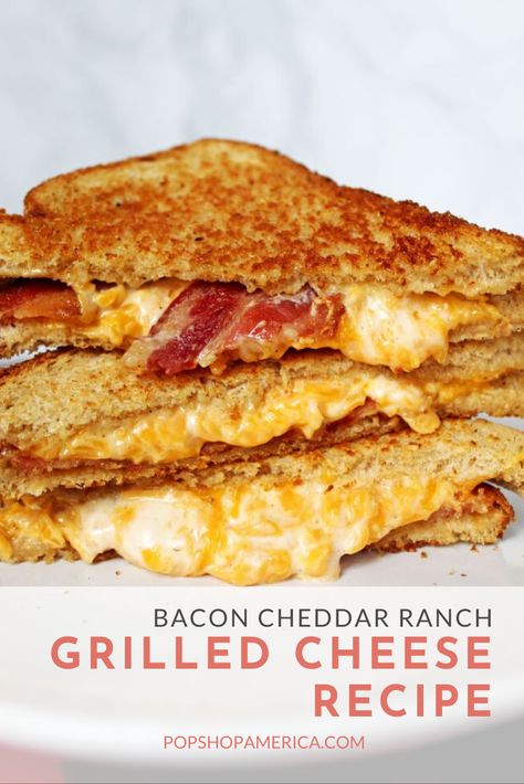 Ranch Grilled Cheese, Grilled Cheese With Bacon, Goat Cheese Dip Recipes, Grilled Cheese Sandwich Recipe, Fancy Grilled Cheese, Cheese Sandwich Recipe, Bacon Grilled Cheese, Grill Cheese Sandwich Recipes, Gourmet Grilled Cheese