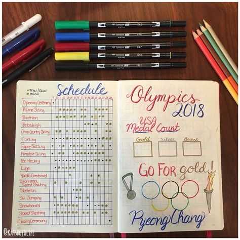 Olympics Bullet Journal, A6 Bujo, Bujo Themes, Freestyle Skiing, Journal 2024, Olympic Gold Medals, Ski Jumping, Luge, Going For Gold