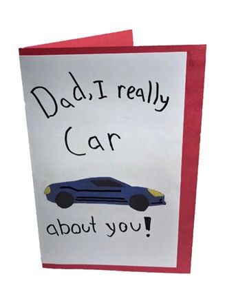 This Car Father’s Day Pun Card is a fun project for kids to make using some construction paper, a marker and scissors. This card is definitely going to make your father-figure smile. Fathers Day Puns, Manifesting Future, Father's Day Drawings, Dream Asthetic, Diy Father's Day Cards, Mazes For Kids Printable, Father Birthday Cards, Victoria Art, Fun Projects For Kids