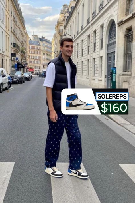 Solereps offers affordable replica streetwear, designer sneakers. From Nike to Jordans to Balenciaga to Supreme to Dior to Yeezy and many more to say from. From streetwear outfits and apparels to choose from, Solereps has everything you need. Sneakers only costs $160 and our sneakers are the highest quality (That’s the best part). Do check out our website. www.solereps.co Jordan 1 Fragment, Streetwear Outfit Ideas, Streetwear Inspiration, Streetwear Outfits, Sneaker Collection, Travis Scott, Designer Sneakers, Streetwear Outfit, Air Jordan 1