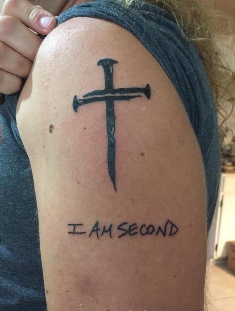 I Am Second Tattoo, Second Tattoo, I Am Second, Bible Tattoos, Cross Tattoo, Fish Tattoos, Jesus Fish Tattoo, Tatting, Tattoo Ideas